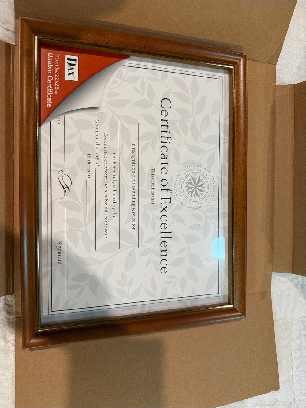 Brown Wood Certificate Frame - Brown